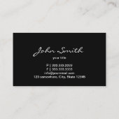 Klassische Black Belt Green Metallic Business Card Visitenkarte (Rückseite)