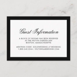 Klassische Black Border Hochzeitkarte Begleitkarte
