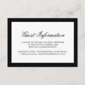 Klassische Black Border Hochzeitkarte Begleitkarte (Vorderseite)