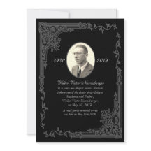 Klassische Black Death Announcement Card