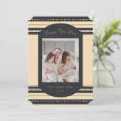 Klassische Black Gold Script New Year Card Einladung (Stehend Vorderseite)