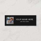 Klassische Black Mini Calling Card mit weißem Scri Telefonnummerkarte (Vorderseite)