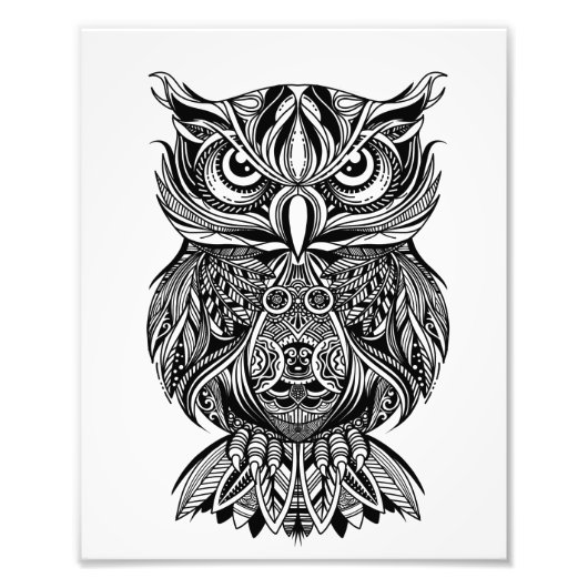 Klassische Black Owl Bird Nature Custom Business C Fotodruck (Vorne)