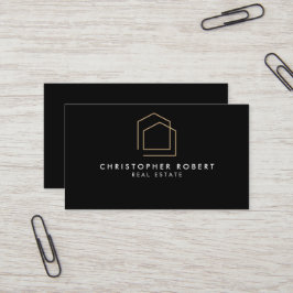 Klassische Black Real Anwesen Business Card Visitenkarte
