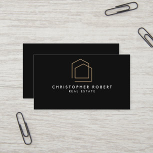 Klassische Black Real Anwesen Business Card Visitenkarte