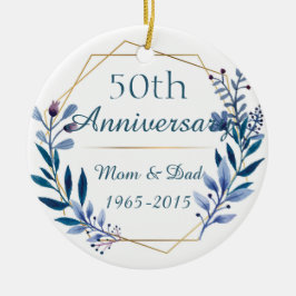 Klassische Bläserei zum 50. Hochzeitstag Keramik Ornament