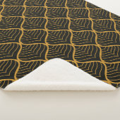 Klassische Blätter Art Deco Nahtloses Muster. Geom Sherpadecke (3/4)