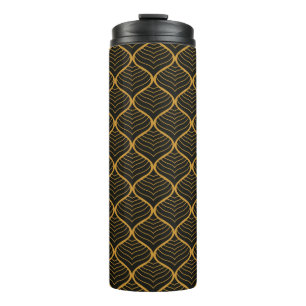 Klassische Blätter Art Deco Nahtloses Muster. Geom Thermosbecher