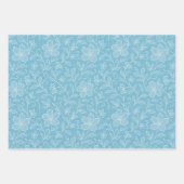 Klassische Blätter Blumenmuster auf blauem Blau (Vorderseite)