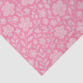 Klassische Blätter Blumenmuster auf Hot Pink Seidenpapier (Ausschnitt)