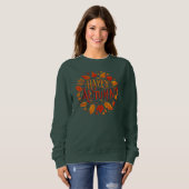 klassische Blätter & glückliche Herbstferien Sweatshirt (Vorne ganz)