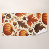 klassische Blätter/Kürbisse/Akkorde Herbst Badehandtuch (Badehandtuch)