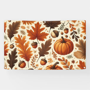 klassische Blätter/Kürbisse/Akkorde Herbst Banner