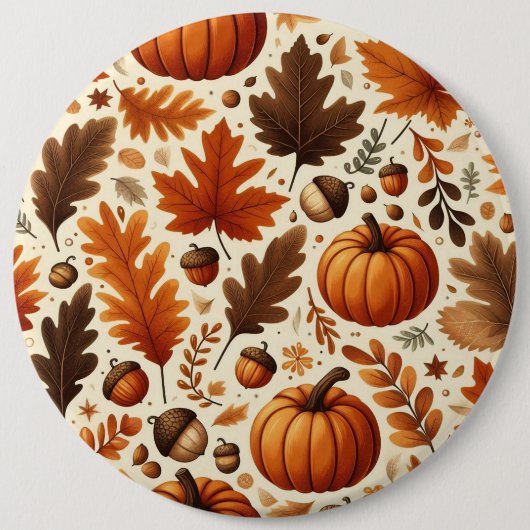 klassische Blätter/Kürbisse/Akkorde Herbst Button (Vorderseite)