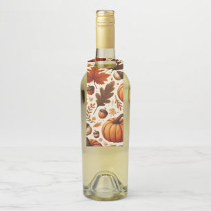 klassische Blätter/Kürbisse/Akkorde Herbst Flaschenanhänger