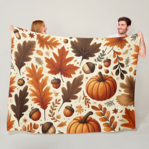 klassische Blätter/Kürbisse/Akkorde Herbst Fleecedecke