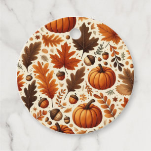 klassische Blätter/Kürbisse/Akkorde Herbst Geschenkanhänger