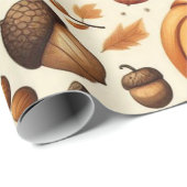 klassische Blätter/Kürbisse/Akkorde Herbst Geschenkpapier (Rolleneckpunkt)