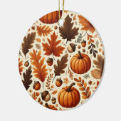 klassische Blätter/Kürbisse/Akkorde Herbst Keramik Ornament (Links)