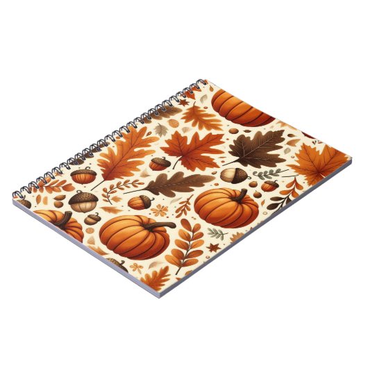 klassische Blätter/Kürbisse/Akkorde Herbst Notizblock (Linke Seite)