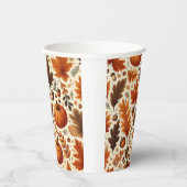 klassische Blätter/Kürbisse/Akkorde Herbst Pappbecher (Rechts)