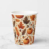 klassische Blätter/Kürbisse/Akkorde Herbst Pappbecher (Vorderseite)