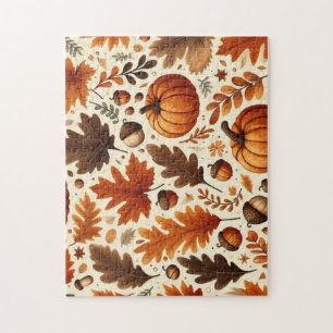 klassische Blätter/Kürbisse/Akkorde Herbst Puzzle