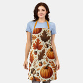 klassische Blätter/Kürbisse/Akkorde Herbst Schürze (Getragen)