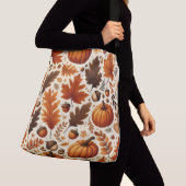 klassische Blätter/Kürbisse/Akkorde Herbst Tragetaschen Mit Langen Trägern (Von Nahem)