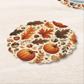 klassische Blätter/Kürbisse/Akkorde Herbst Untersetzer (angewinkelt)