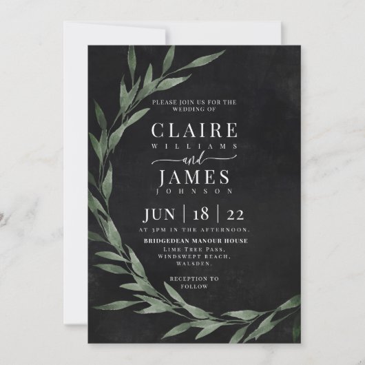 Klassische Blätter träumliches Drama, Einladung (Vorderseite)