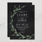 Klassische Blätter träumliches Drama, Einladung (Vorne/Hinten)