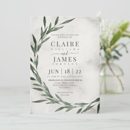 Klassische Blätter träumliches Drama, Einladung (Stehend Vorderseite)