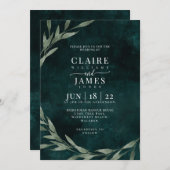 Klassische Blätter träumliches Drama, Einladung (Vorne/Hinten)