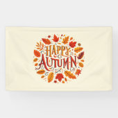 klassische Blätter und glücklicher Herbst Banner (Horizontal)