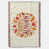klassische Blätter und glücklicher Herbst Decke (Vorderseite Vertikal)
