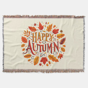 klassische Blätter und glücklicher Herbst Decke