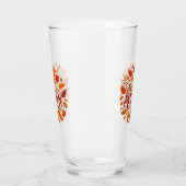 klassische Blätter und glücklicher Herbst Glas (Links)