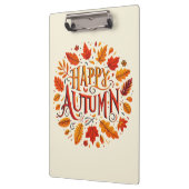 klassische Blätter und glücklicher Herbst Klemmbrett (Links)