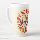 klassische Blätter und glücklicher Herbst Milchtasse (Linke Ecke)