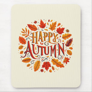klassische Blätter und glücklicher Herbst Mousepad