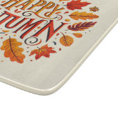 klassische Blätter und glücklicher Herbst Schneidebrett (Ecke)