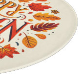 klassische Blätter und glücklicher Herbst Schneidebrett (Ecke)