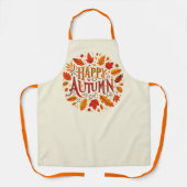 klassische Blätter und glücklicher Herbst Schürze (Vorderseite)