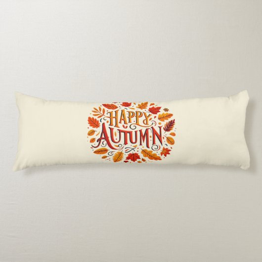 klassische Blätter und glücklicher Herbst Seitenschläferkissen (Vorderseite)