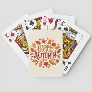klassische Blätter und glücklicher Herbst Spielkarten