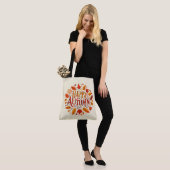 klassische Blätter und glücklicher Herbst Tasche (Am Model)