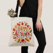 klassische Blätter und glücklicher Herbst Tasche (Von Nahem)