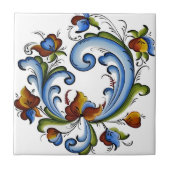 Klassische blaue Blume Fliese (Vorderseite)