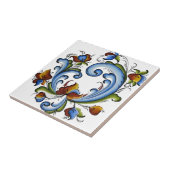 Klassische blaue Blume Fliese (Seite)